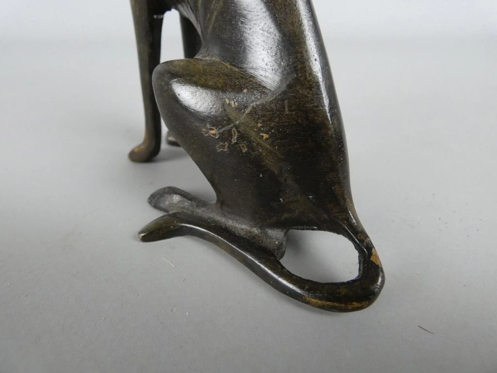 Set van 2 bronzen hondensculpturen - foto 8