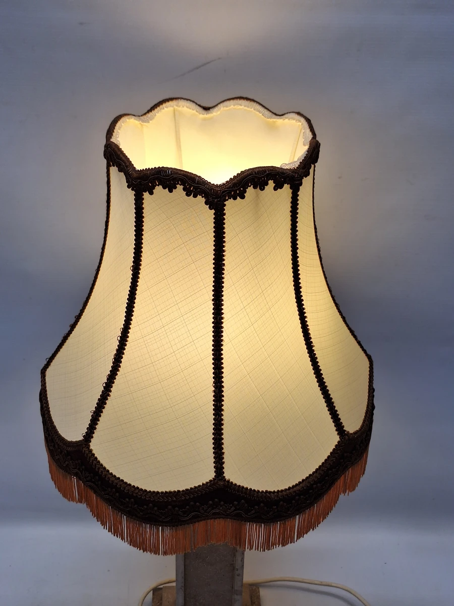 Vintage travertin tafellamp - architecturale zuillamp uit de jaren ’70/’80 - foto 7