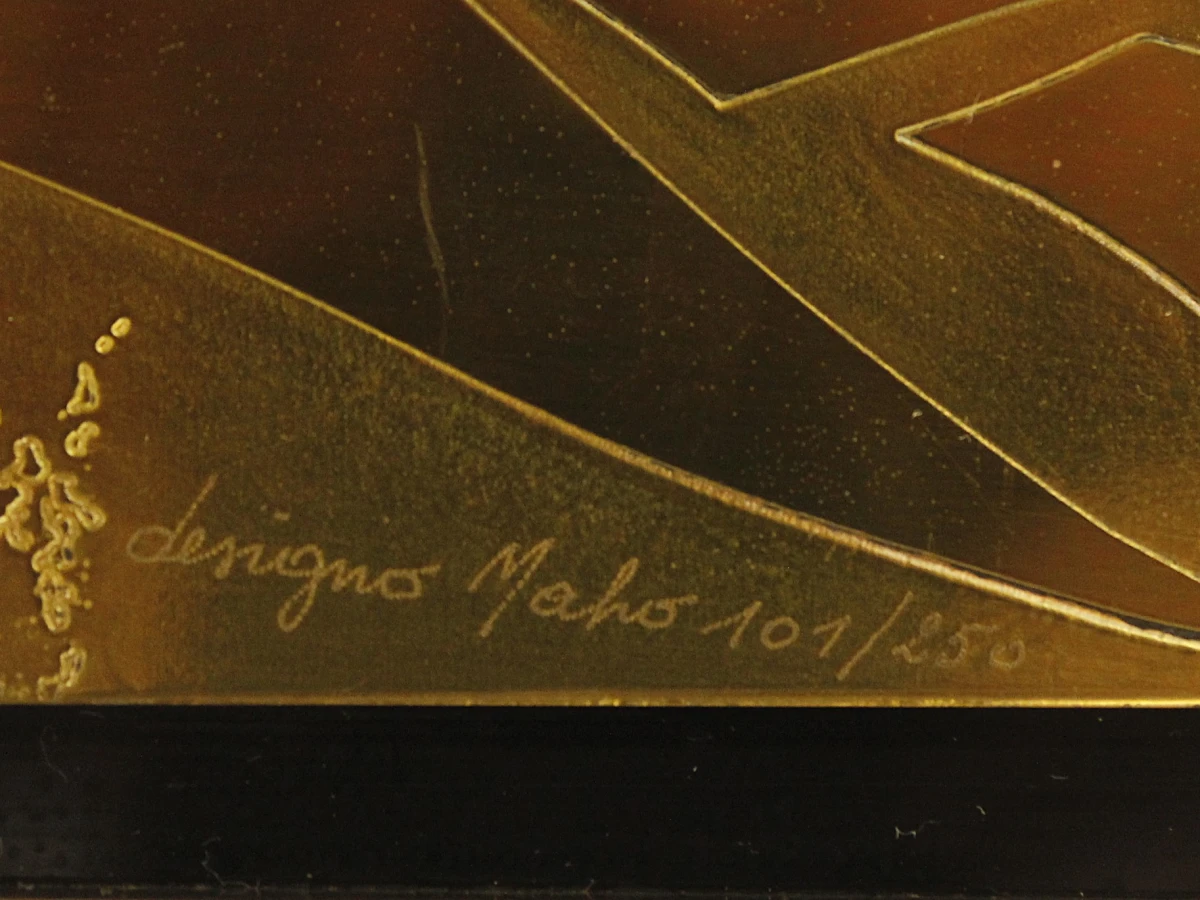 Georges Mathias voor Designo Maho jaren 1970 - 23k vergulde lampvoet - foto 5