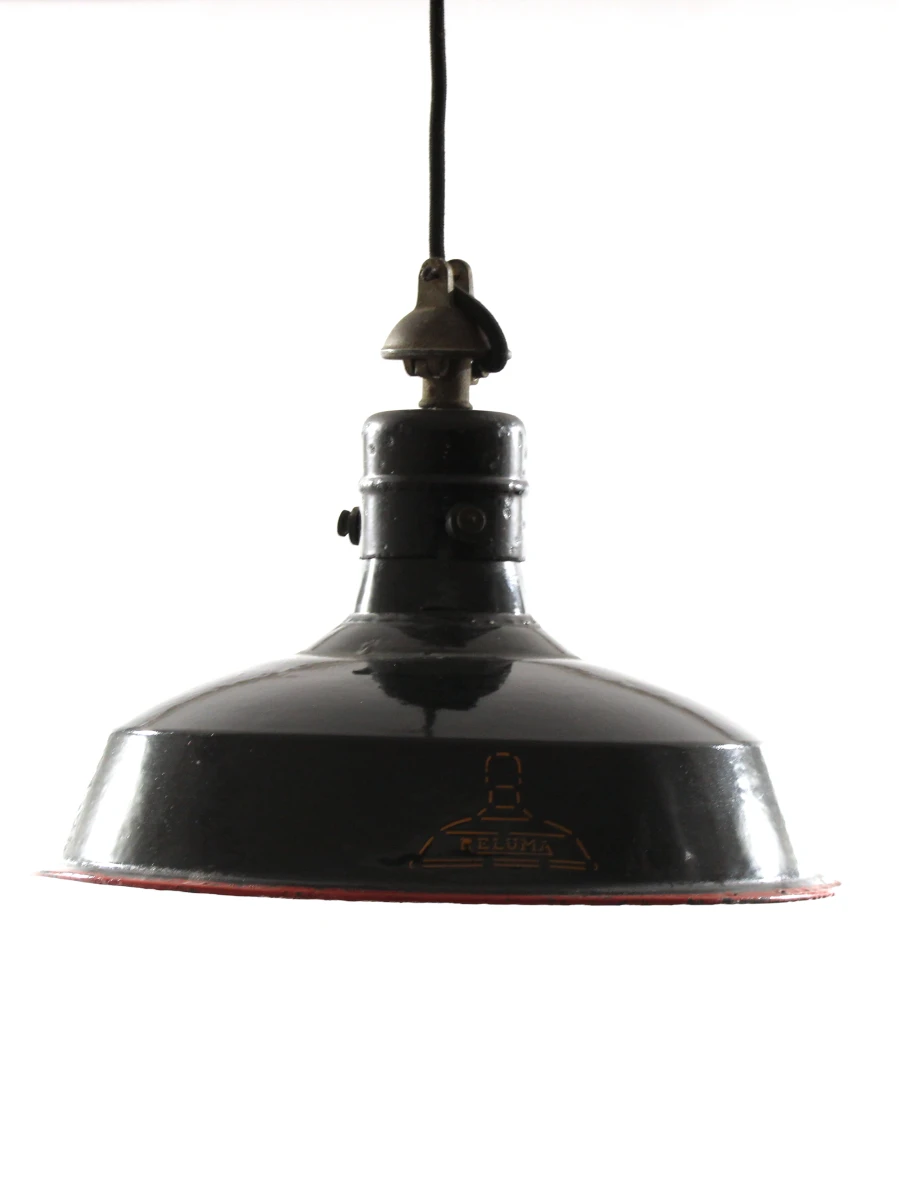 Vintage Reluma Geëmailleerde Hanglamp [1950] - foto 2