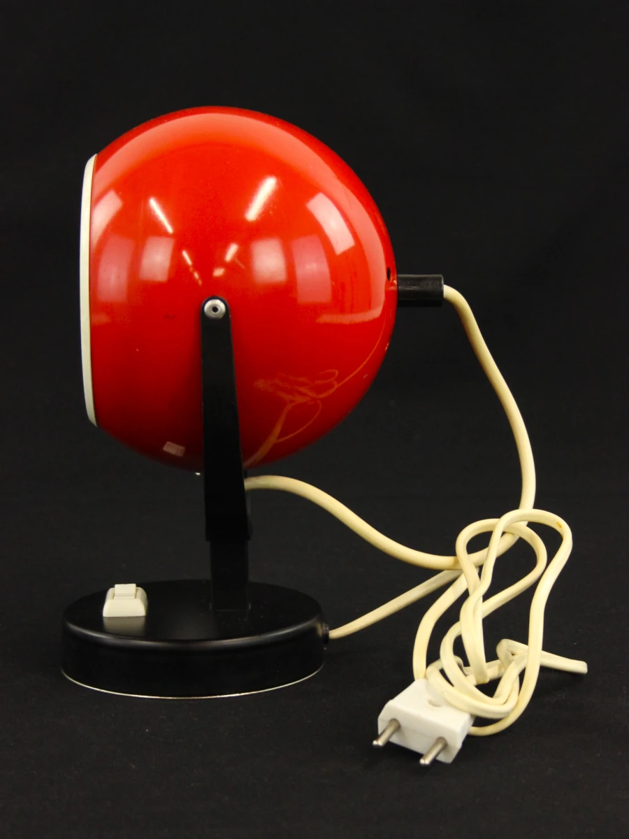 Massive vintage Eyeball lamp in rood-oranje kleur - foto 3