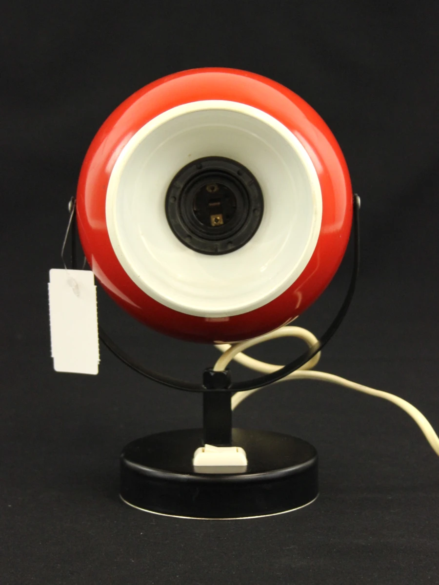 Massive vintage Eyeball lamp in rood-oranje kleur - foto 2
