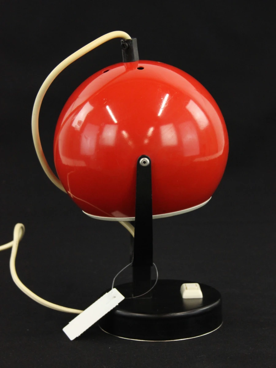Massive vintage Eyeball lamp in rood-oranje kleur - foto 4