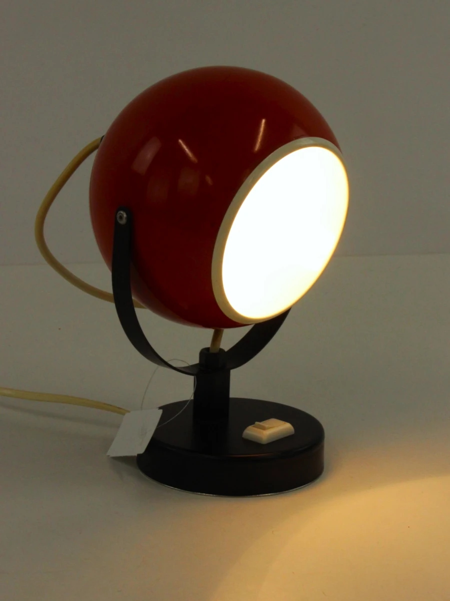 Massive vintage Eyeball lamp in rood-oranje kleur - foto 6