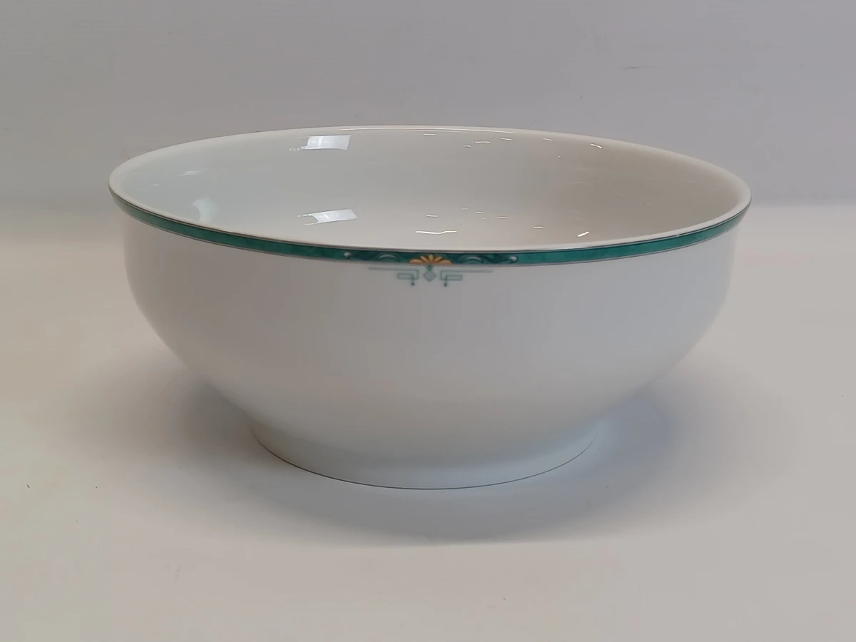 67-delig Porcelaine de Sologne servies met groene gemarmerde rand - Frankrijk - foto 35