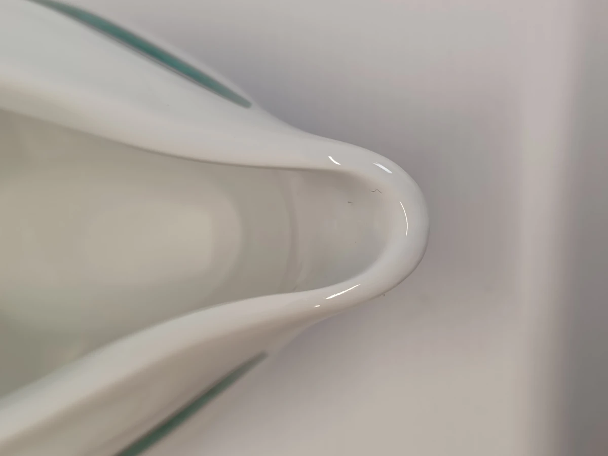 67-delig Porcelaine de Sologne servies met groene gemarmerde rand - Frankrijk - foto 32