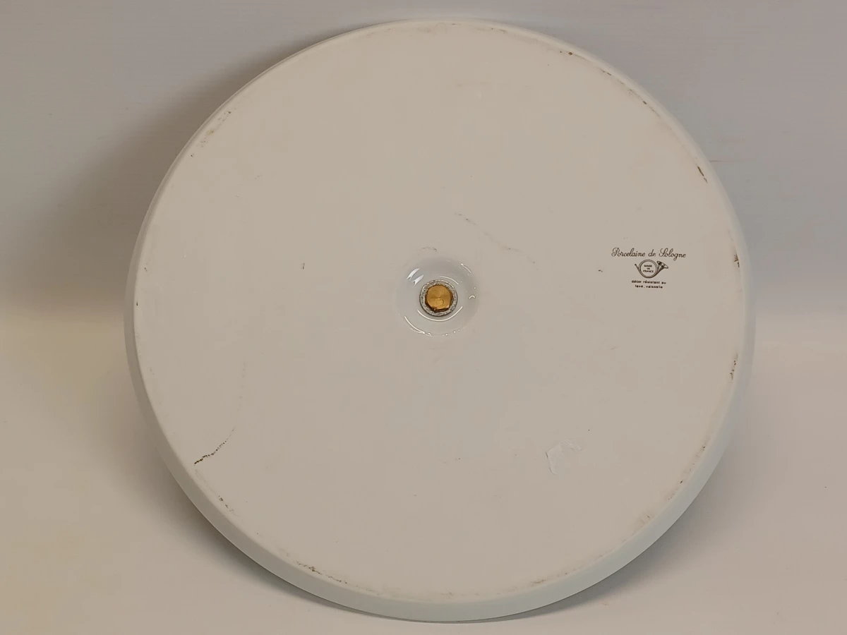 67-delig Porcelaine de Sologne servies met groene gemarmerde rand - Frankrijk - foto 12