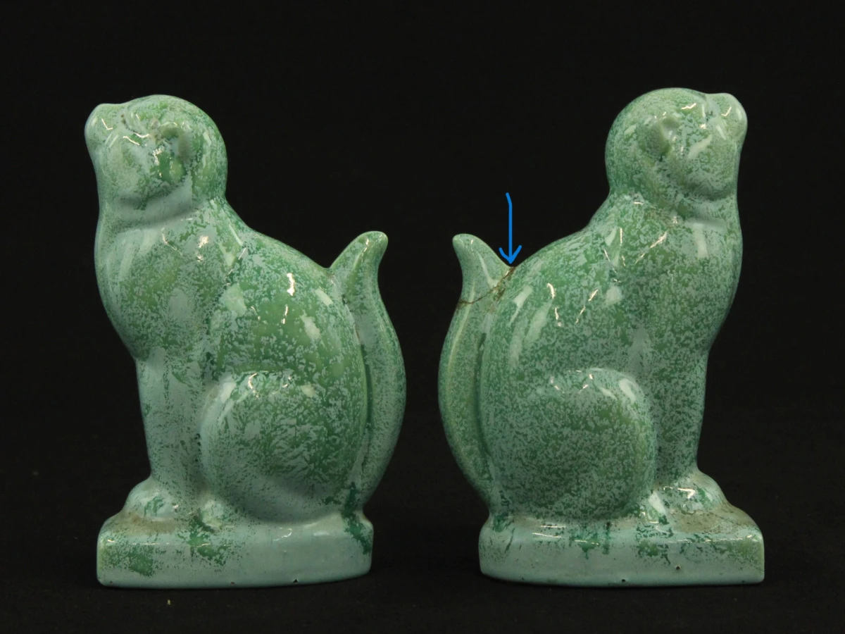 Art Deco keramiek katten beeldjes – Louis Fontinelle - foto 3