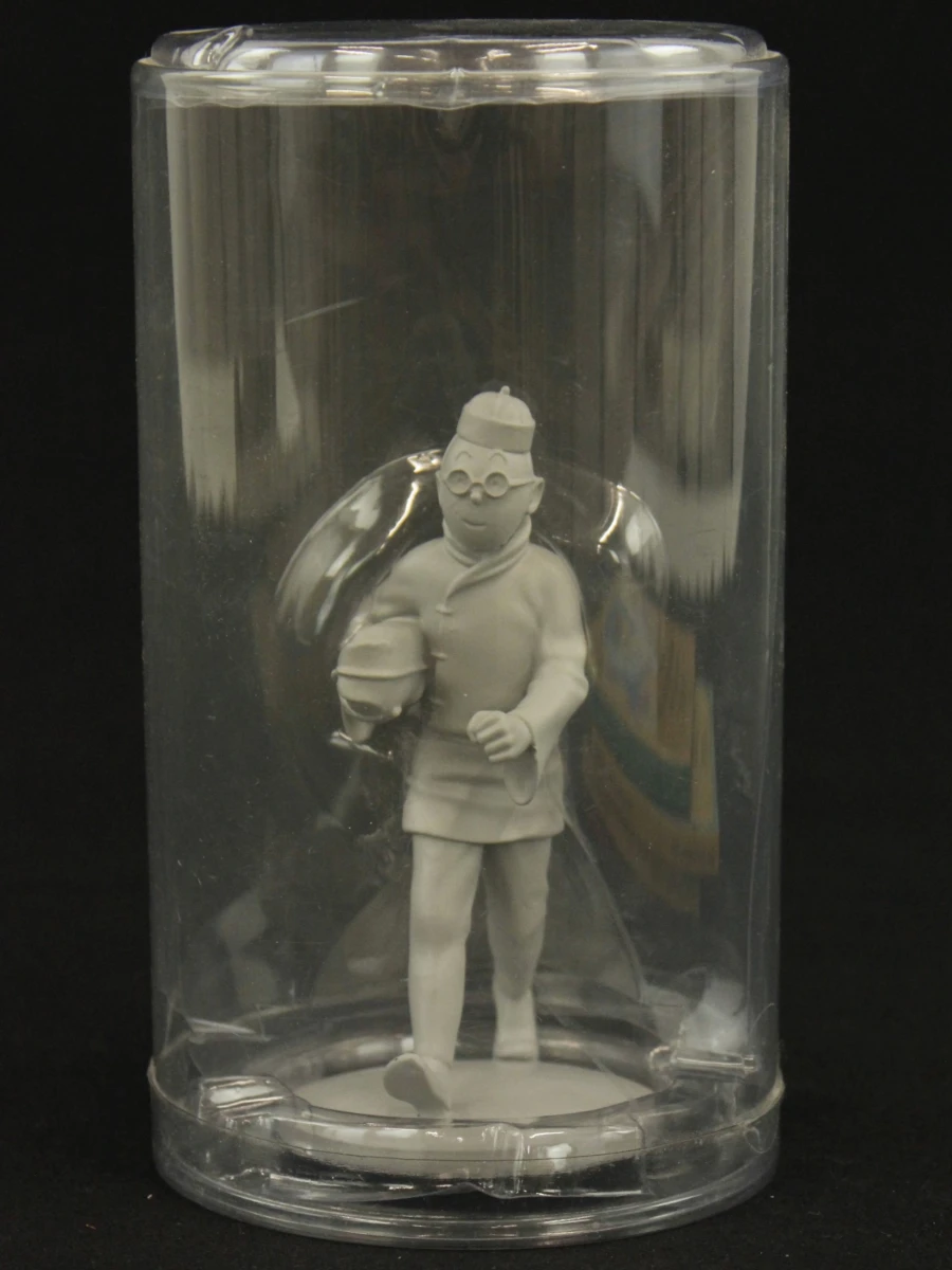 Set van 4 Kuifje A5 editie/mini albums met Tintin Figurine Lotus Monochrome 12 cm in O.V.P. - foto 6