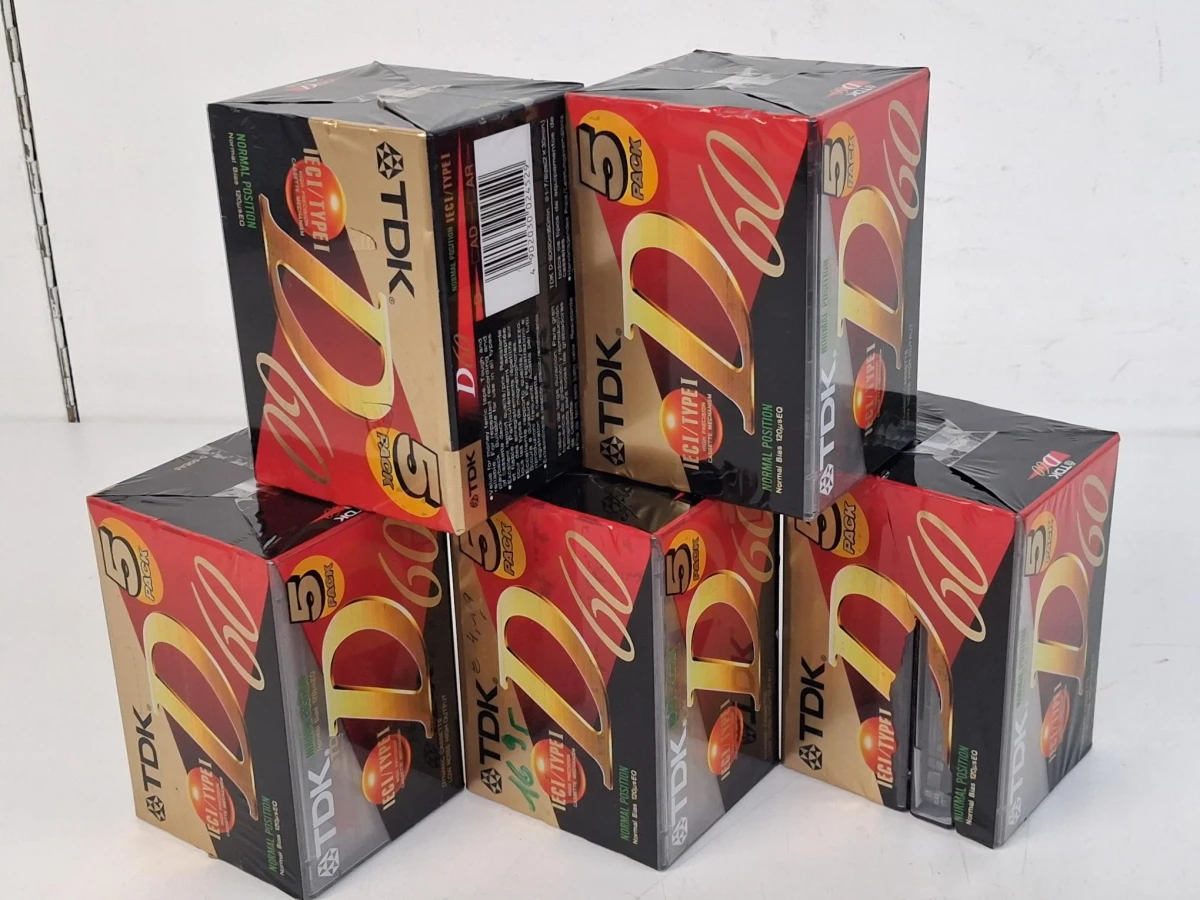 25 ongebruikte TDK D60 cassettebandjes – kavel bij De Kringwinkel, Waardamme