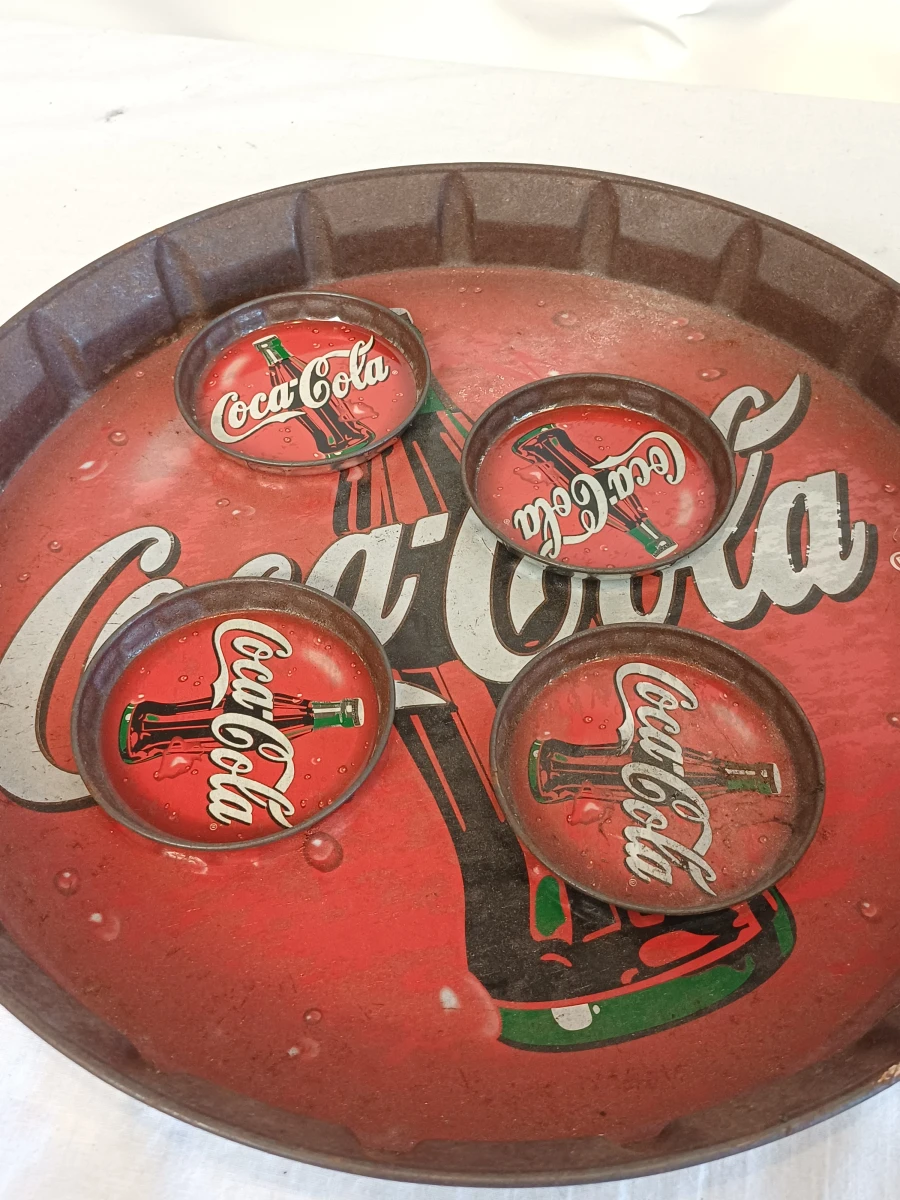 Vintage Coca-Cola plateau en onderleggers - foto 3