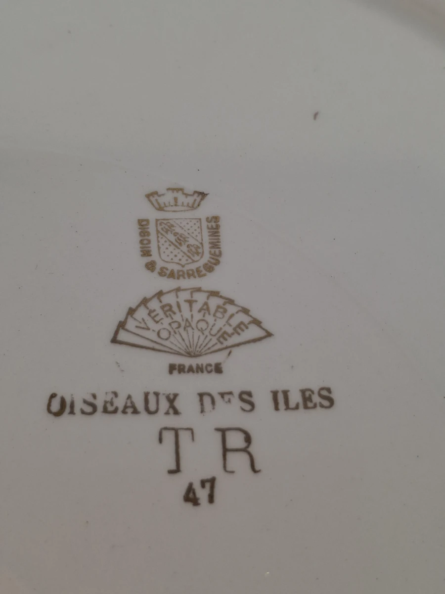 Decoratief bord ‘Oiseaux des Îles’ van Digoin & Sarreguemines - foto 7