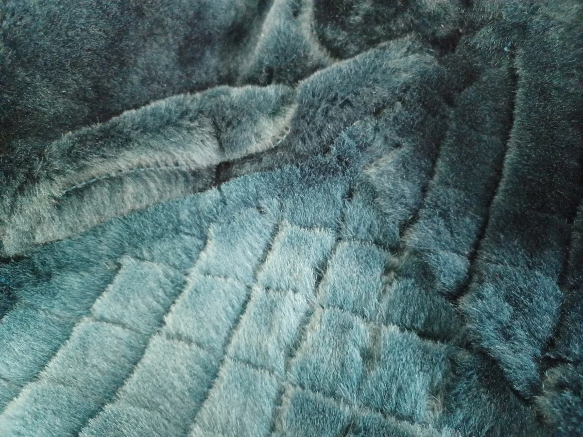 Luxe Italiaanse vintage Shearling mantel van Rufus - Teal - foto 11