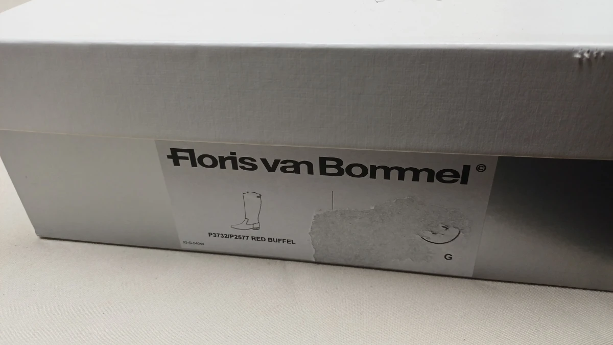 Rode leren dameslaarzen Floris Van Bommel - foto 8