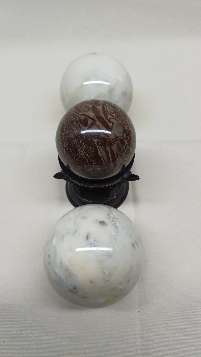 Set van 3 stenen bollen - foto 5