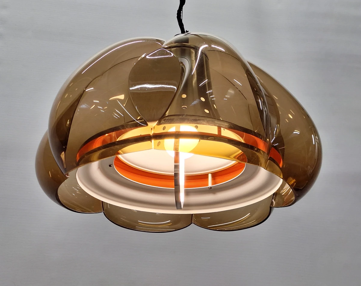 Vintage Herda “Flower” Space Age hanglamp - iconisch jaren ’70 design - foto 7