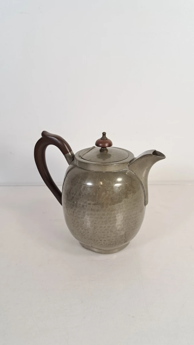 Vintage tinnen theeservies met dienblad - foto 9