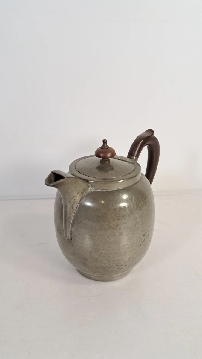 Vintage tinnen theeservies met dienblad - foto 8