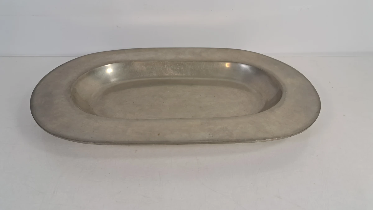 Vintage tinnen theeservies met dienblad - foto 11