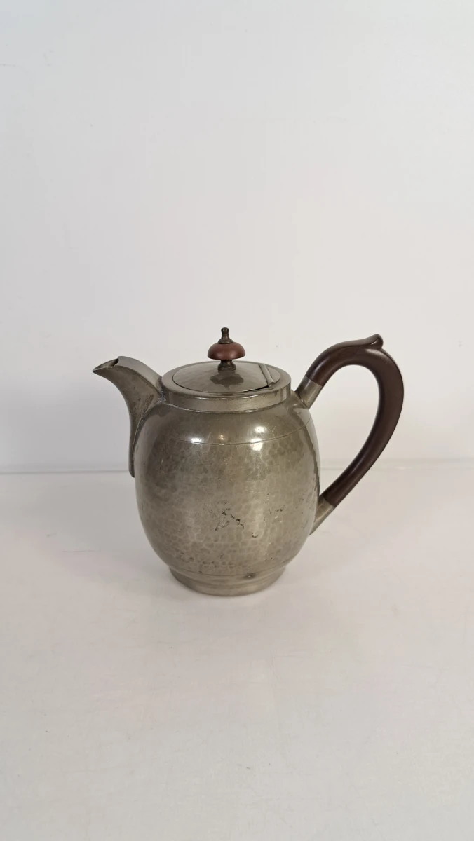 Vintage tinnen theeservies met dienblad - foto 7
