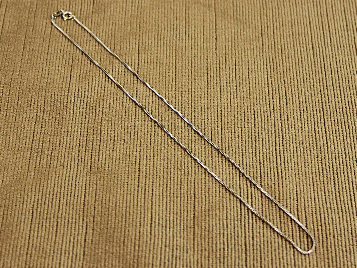 18 karaats witgouden Venetiaanse schakel ketting - foto 3