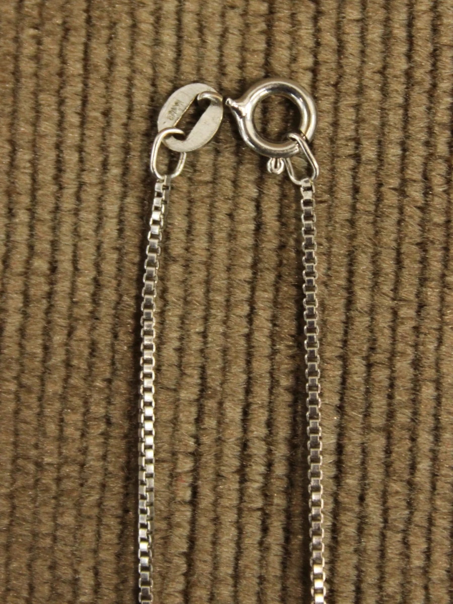18 karaats witgouden Venetiaanse schakel ketting - foto 2