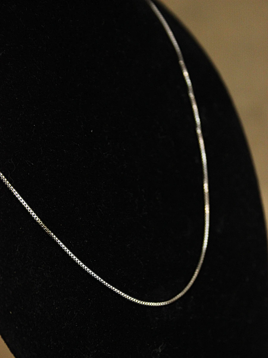 18 karaats witgouden Venetiaanse schakel ketting - foto 6