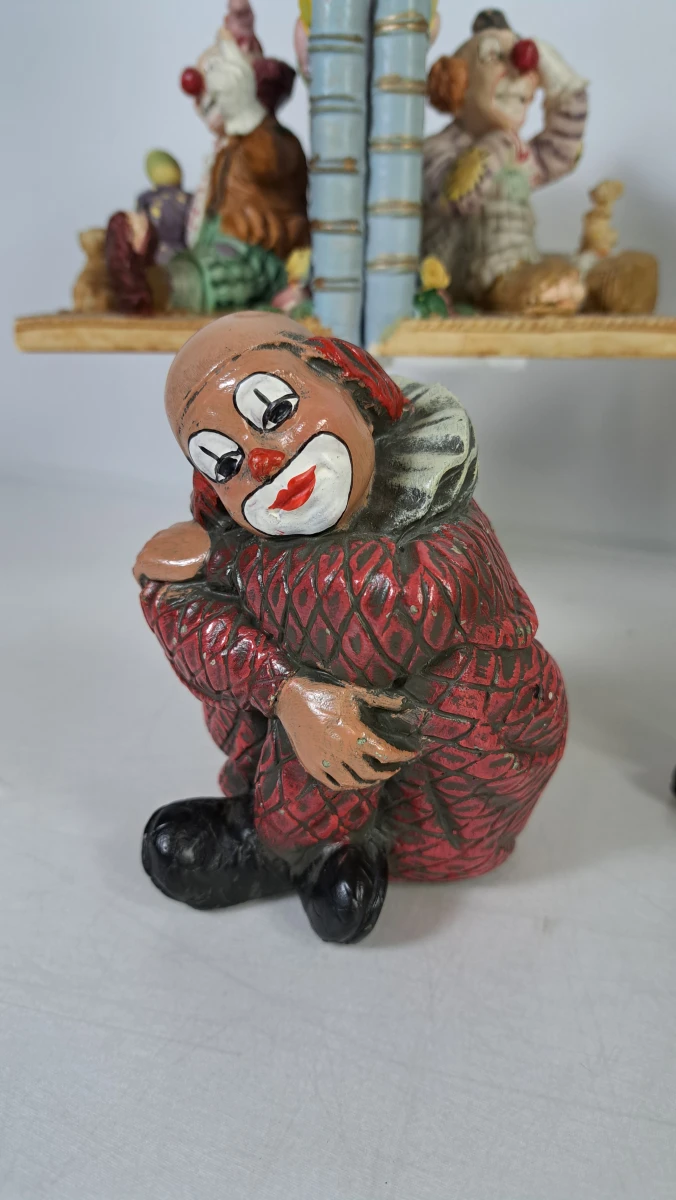 Set van 12 decoratieve clownfiguren van Cille Leonardo en Dame Hilda Von Ette - foto 4