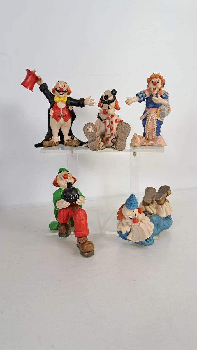 Set van 12 decoratieve clownfiguren van Cille Leonardo en Dame Hilda Von Ette - foto 12
