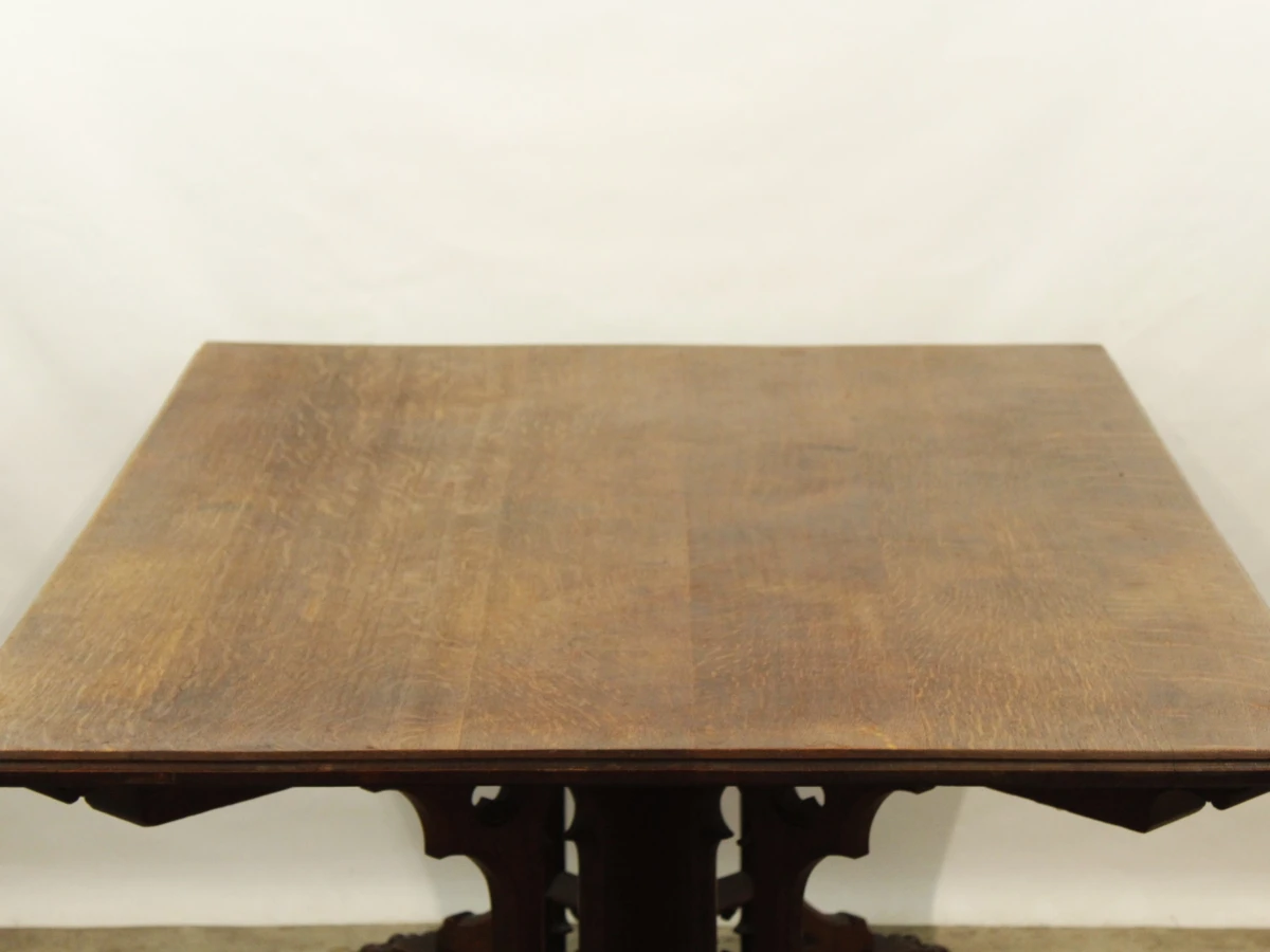 Neogotische houten eettafel - foto 7