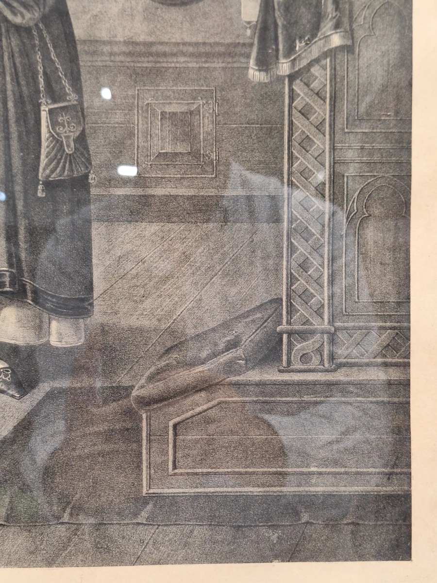 19e-eeuwse lithografie ‘Goldschmieds Töchterlein’ naar Wilhelm Nerenz - ingelijst - foto 7