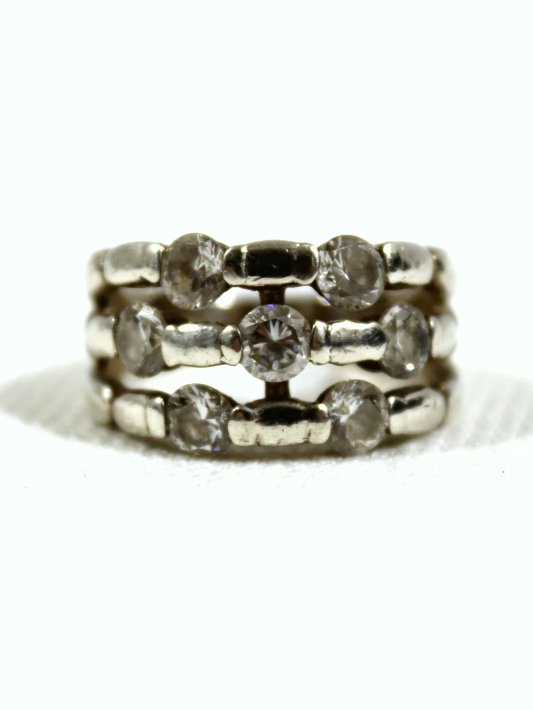 925 Zilveren Ring met Steentjes - foto 2