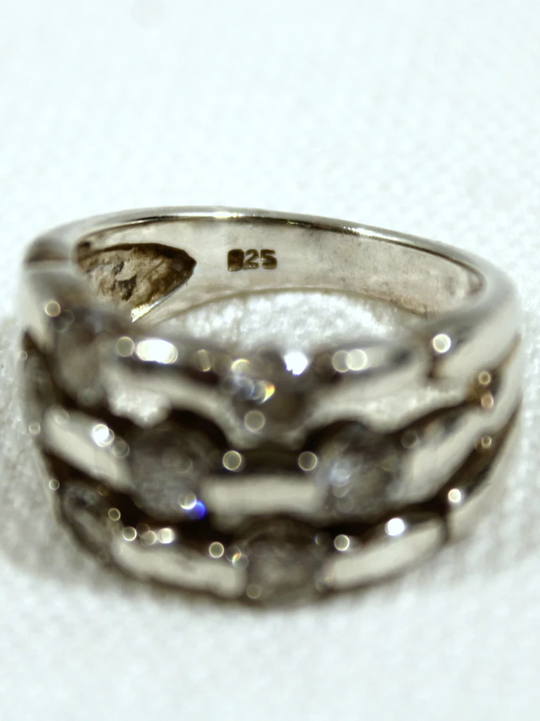 925 Zilveren Ring met Steentjes - foto 5