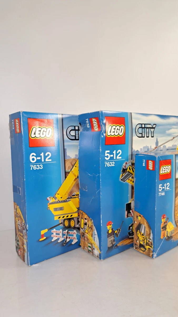 Drie Lego City bouwsets met kranen en walsen - foto 2