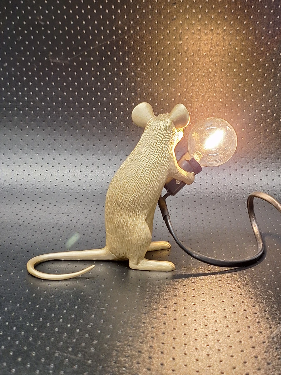 Seletti Mouse Lamp Gold “Step” - iconische designlamp van Marcantonio - foto 3