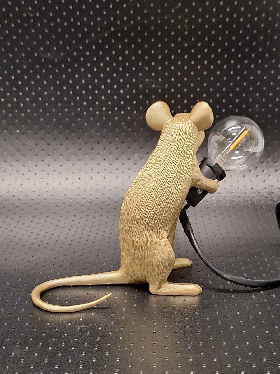 Seletti Mouse Lamp Gold “Step” - iconische designlamp van Marcantonio - foto 4