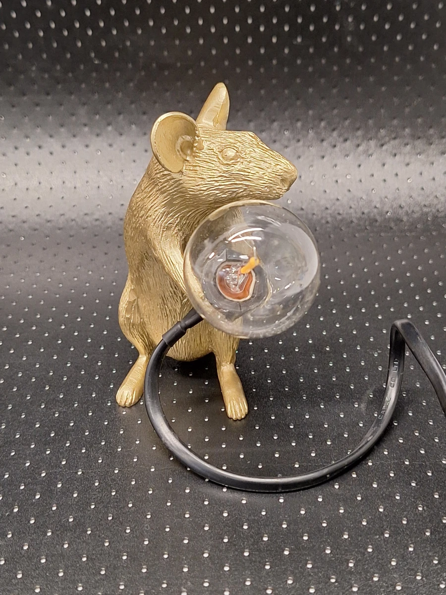 Seletti Mouse Lamp Gold “Step” - iconische designlamp van Marcantonio - foto 5