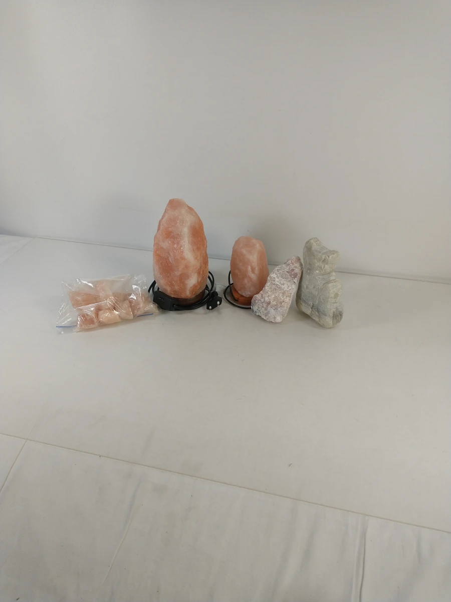 Set van diverse zoutlampen en mineralen - foto 2