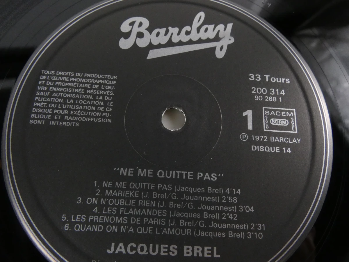 Jacques Brel – L'Œuvre Intégrale, Barclay Records, 14 lp's, verzameluitgave - foto 8