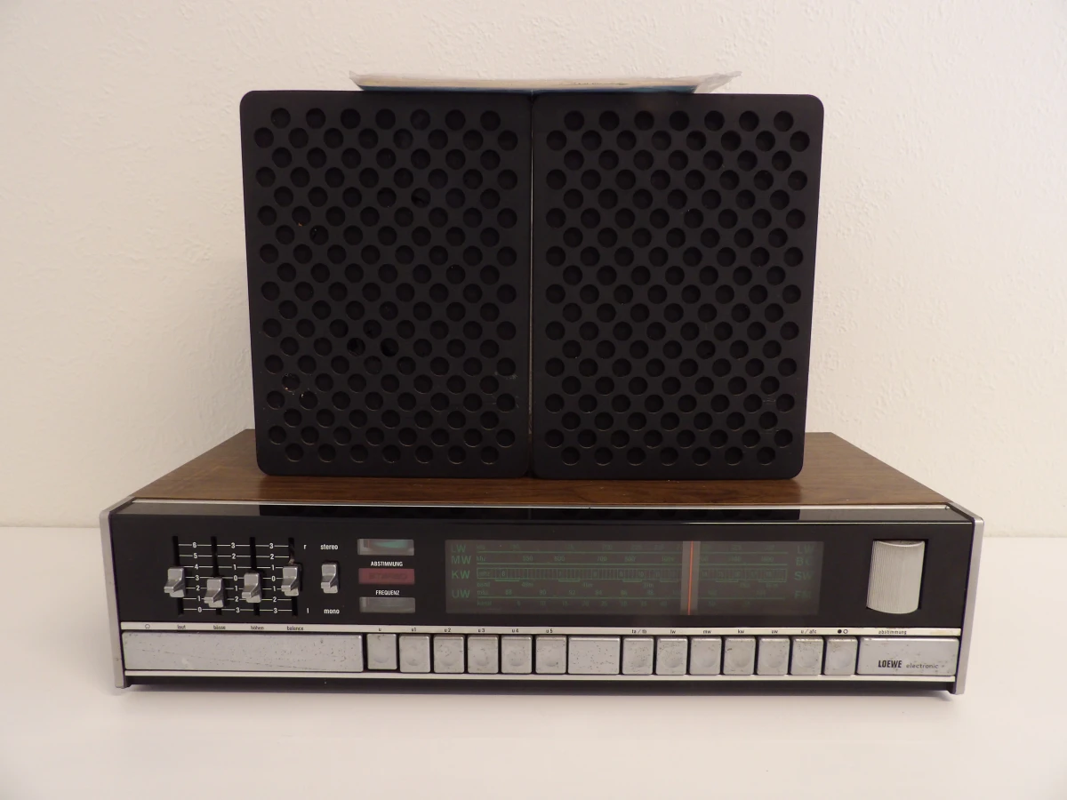Loewe ST 208 receiver met 2 luidsprekers – kavel bij De Kringwinkel, Leopoldsburg