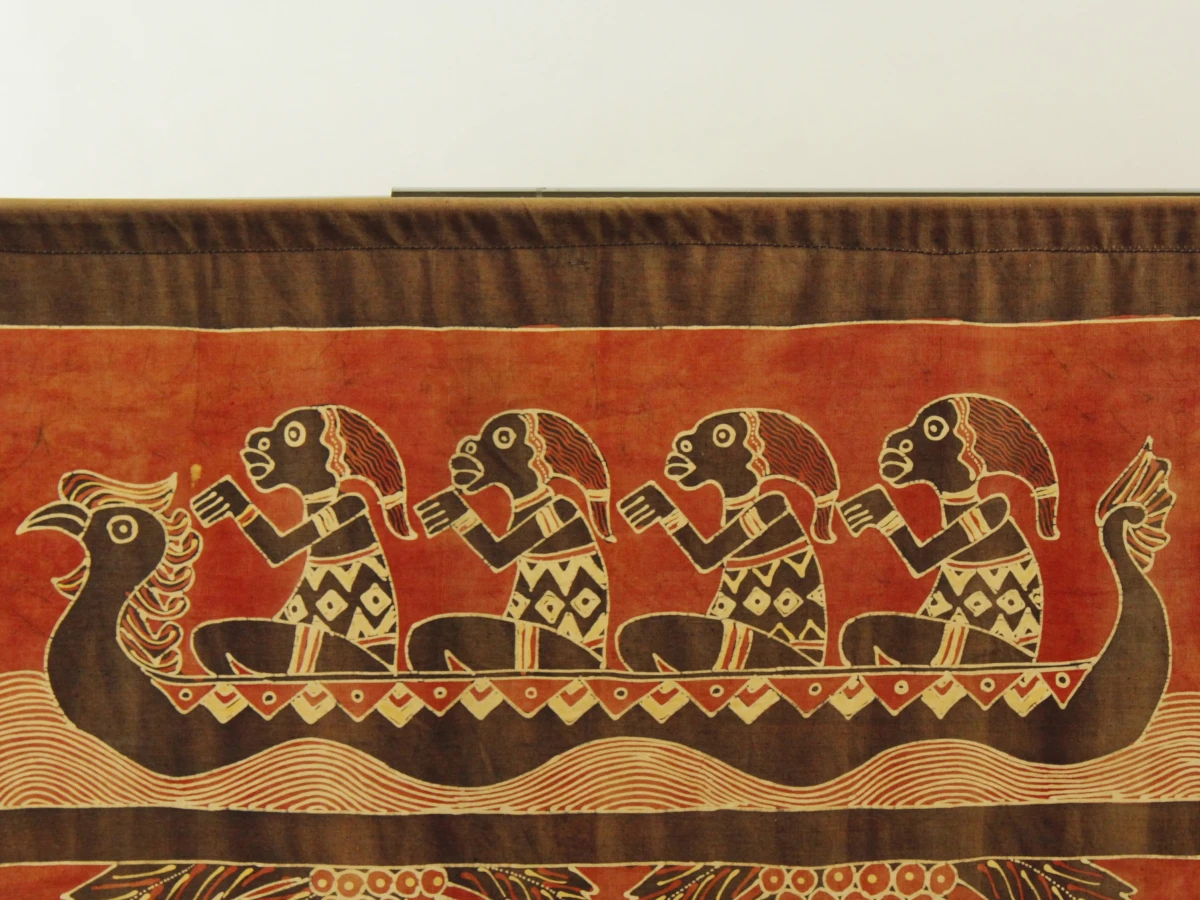 Twee Indonesische batik stijl wanddoeken - foto 4