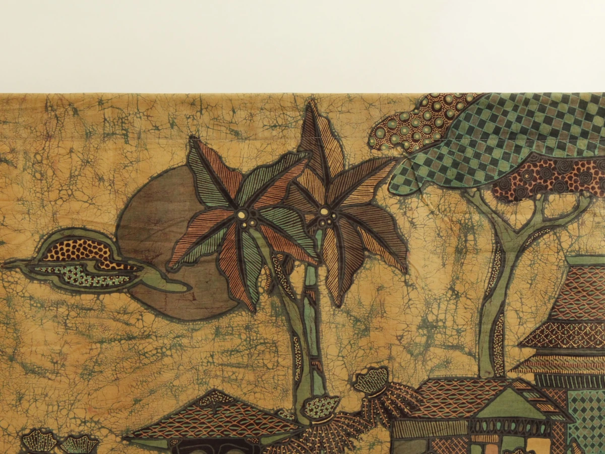 Twee Indonesische batik stijl wanddoeken - foto 7