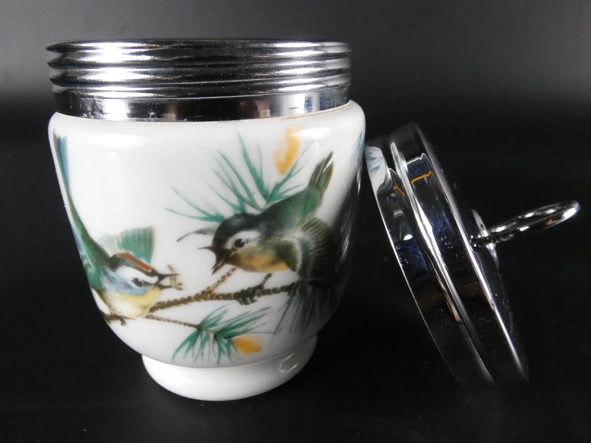 Set van 4 vintage porseleinen egg coddlers - foto 6