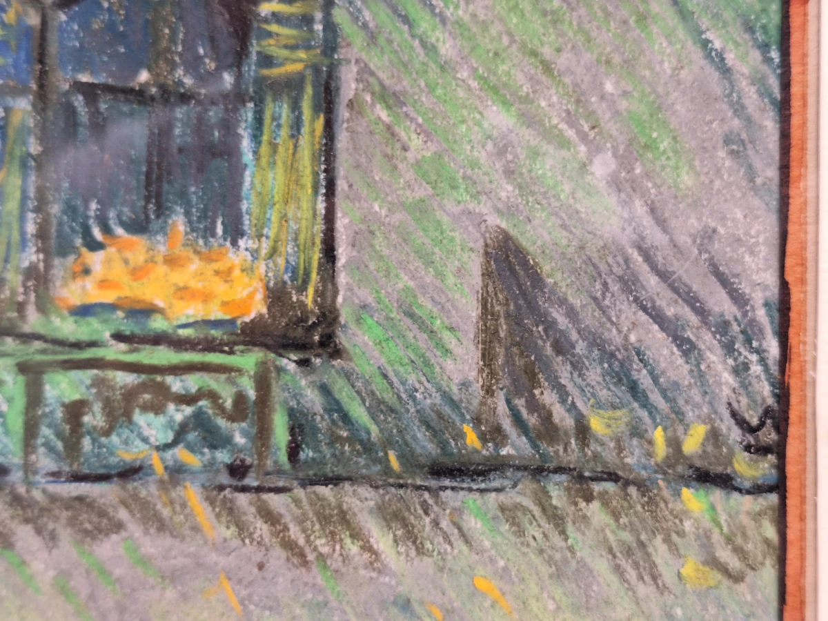 Pasteltekening ‘Hoeverzicht’ - gesigneerd ME en gedateerd 1980 - foto 9