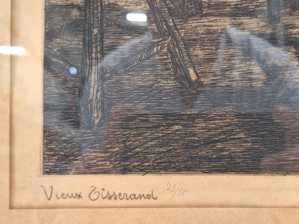 Originele ets ‘Vieux Tisserand’ - genummerd 28/50 - François Pycke - foto 9