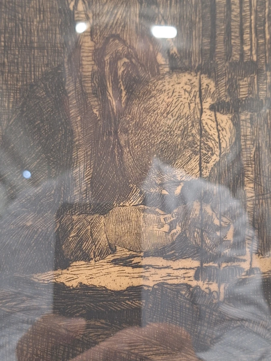 Originele ets ‘Vieux Tisserand’ - genummerd 28/50 - François Pycke - foto 10