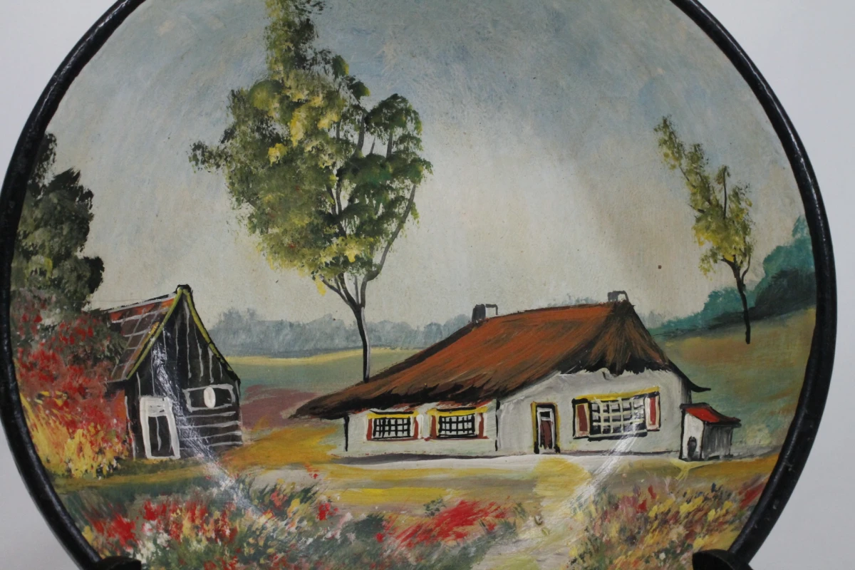 Decoratief handgeschilderde wandschaal - foto 3