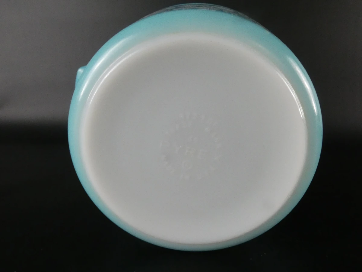 Set vintage Pyrex mengkommen en ovenschaal in turquoise - foto 12
