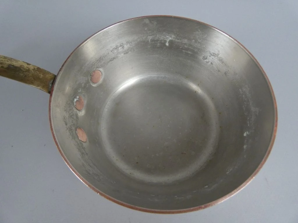 Koperen steelpan met messing handvat - foto 2