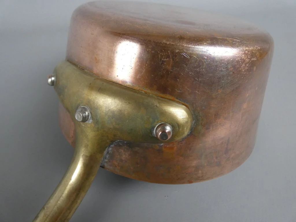 Koperen steelpan met messing handvat - foto 4